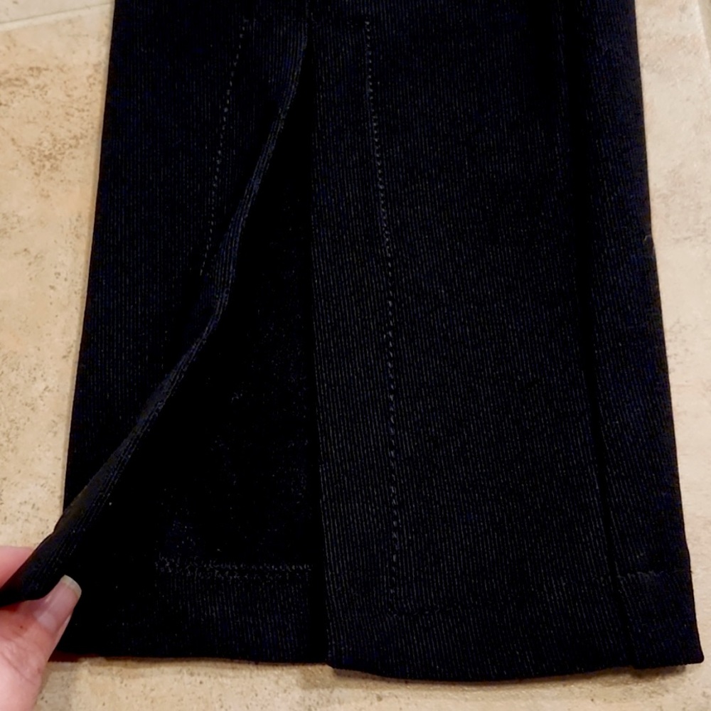 Zara Black High Rise Flared Split Hem Pants Sz. Medium - Picture 6 of 9